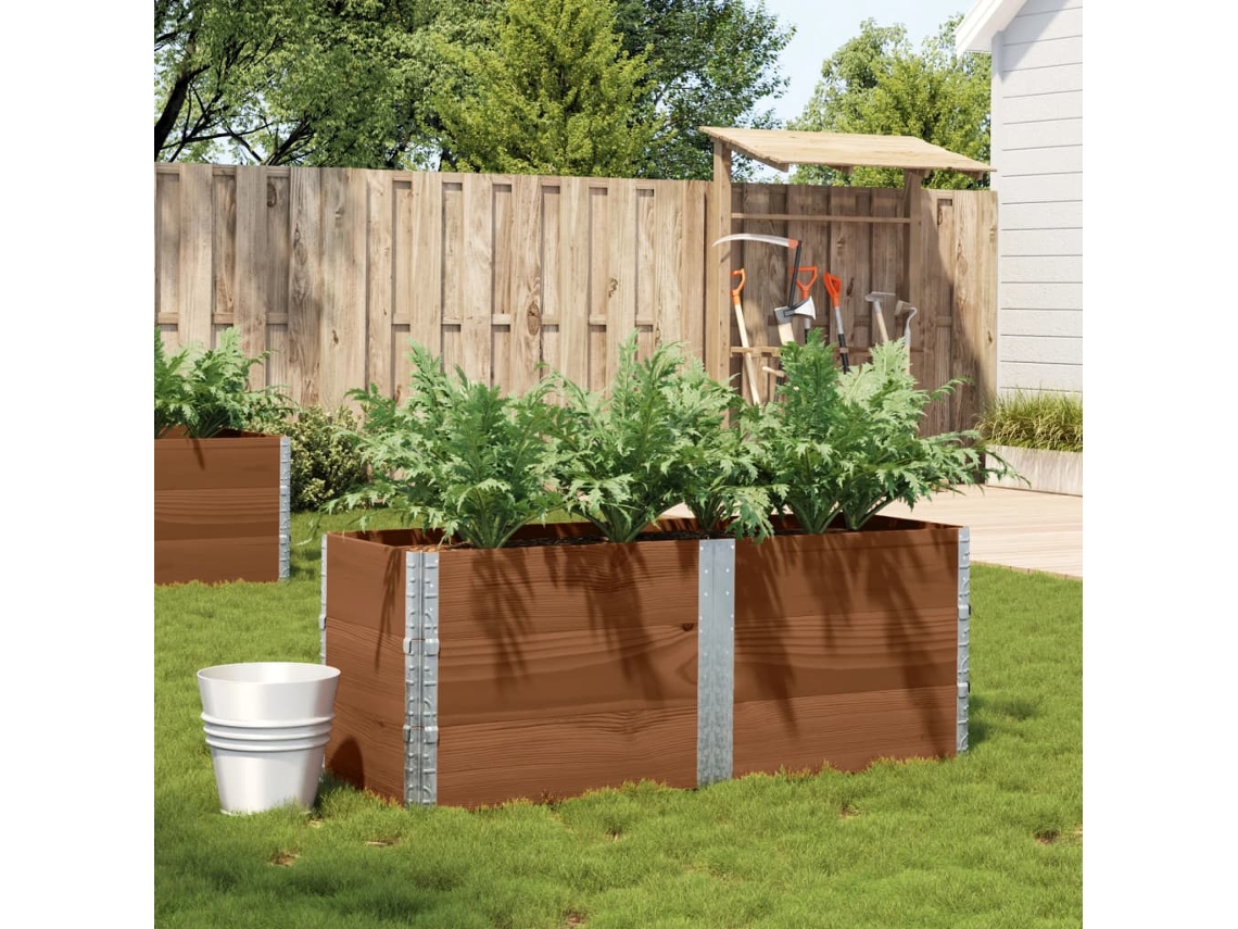 Vidaxl Vaso/floreira Para Jardim 150x50 Cm Pinho Maciço Castanho
