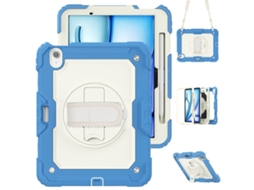 Capa Para Ipad Air 11 2026/2025/2024 11 Polegadas À Prova De Choque,com Suporte E Alça De Ombrocreme + Azul Marinho