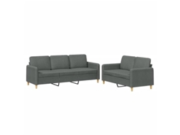 Sofa Set, Sofa Sets Vidaxl Cinzeto Tecido (n/a)