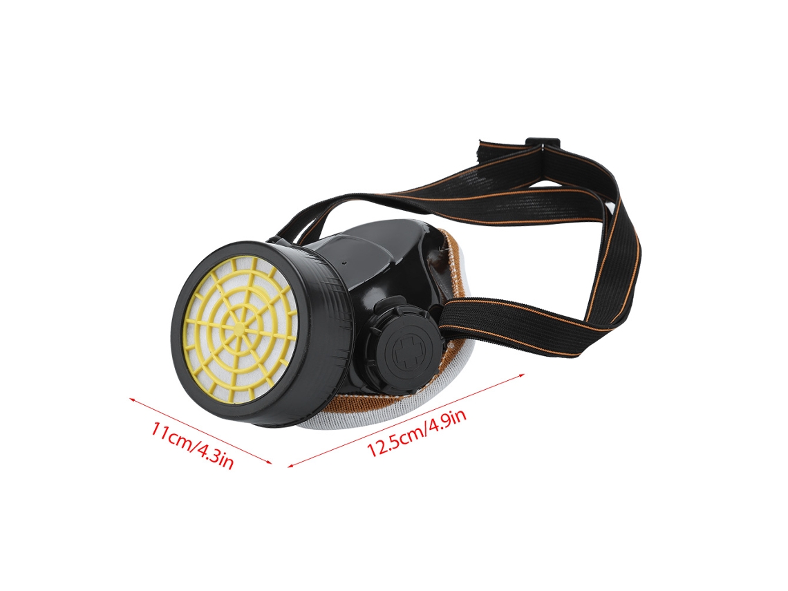 Máscara De Gás Laxiscreed Com Filtro Simples Ou Duplo Para Proteção Respiratória Contra Vírus E Gases