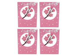 4 Peças de Suporte de Livros de Metal Antideslizante com Design Exquisito Decorativo Portátil e Estrutura Robusta Sakura