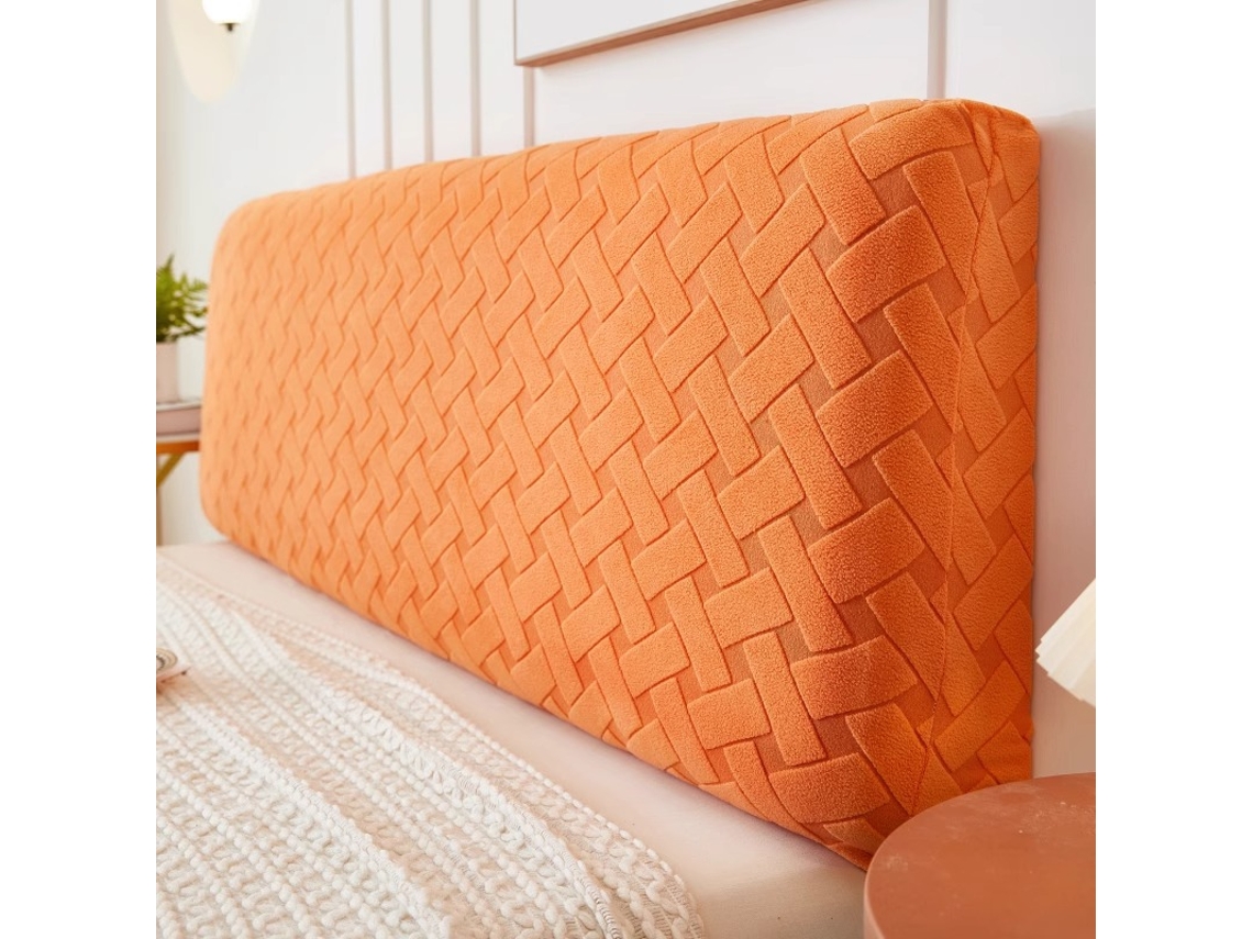 Capa Para Cabeceira Elástica,envolvimento Completo,lavável,tecido Macio (laranja,220cm) Gertiz