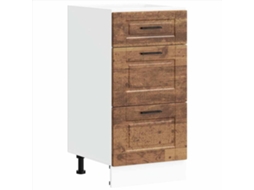 Kitchen Base Cabinet, Kitchen Base Cabinets Vidaxl Marrom Madeira Processada (n/a)