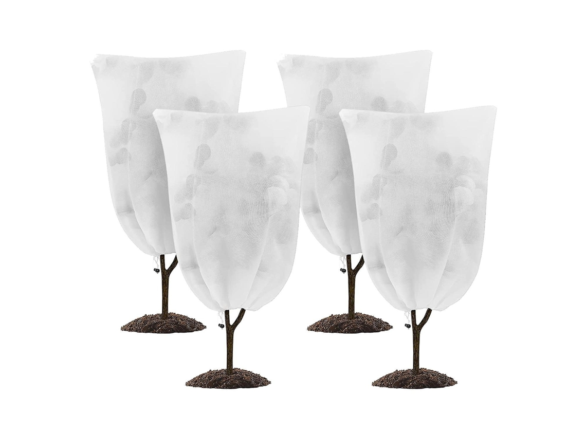 Capa Antigelo Para Plantas, 24 X 32 Polegadas, Com Cordão Ajustável, Proteção De Inverno Contra Frio E Geada Elysve