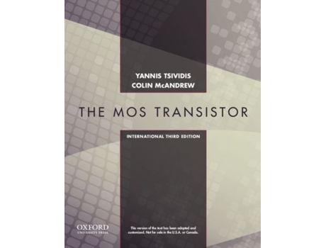 Livro Operation And Modeling Of The Mos Transistor, Third Edtion International Edition De Mcandrew E Colin (inglês)