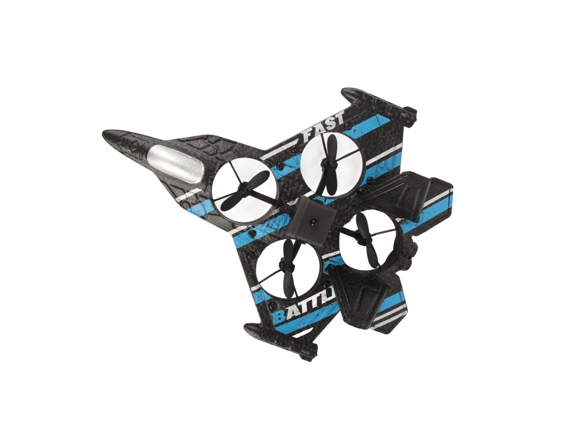 Primerox avião de Controle Remoto 2.4ghz Jato Caça Aerobático Espuma Anti choque Azul