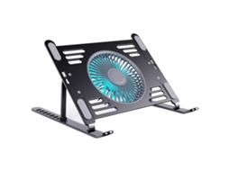 Lurelia Base De Arrefecimento Para Portátil Ajustável Em Multiângulo, Dobrável, Ergonómico, Ventilado, Em Alumínio, Em Preto