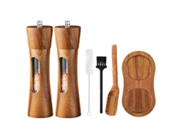 Conjunto De Moedores Manuais Pimenta E Sal Moedor Especiarias Manual Com Ajuste Moagem