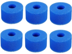 6 Peças de Cartucho de Filtro AQUAFORGE azul lavável para piscina