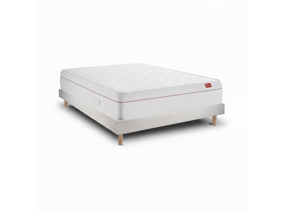 Conjunto Sommier Colchão - Deluxe Ortopédico E Milano Cement    190 X 120 Cm Altura 57 Cm Mercado Do Colchão
