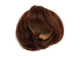 Peruca de Boneca com Franja Cabelo Curto Liso Suave para Boneca 1/6 6.1 6.7 Polegadas Castanho Escuro
