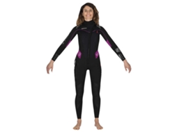 Mulher Flexa She Dives 5/4 Mm Neoprene Terno Preto 5Lmares