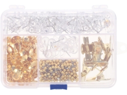 Conjunto de Clips de Metal Dourado para Mesa e Casa, Resistentes ao Desgaste, Inclui Tachinhas e Clips Decorativos