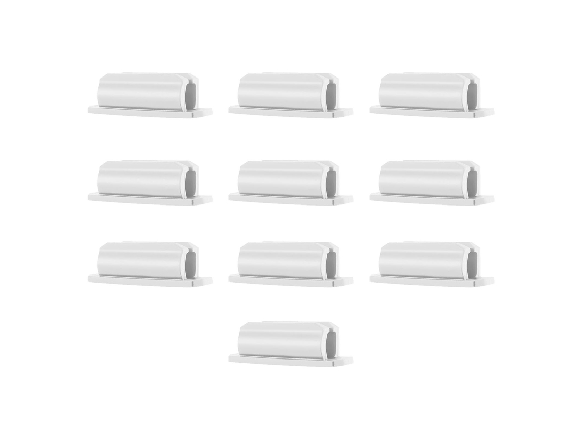 Ats 10pcs Portátil Clip de Bolígrafo Adhesivo Pequeño Holder de Bucle para Oficina Mesa Blanco