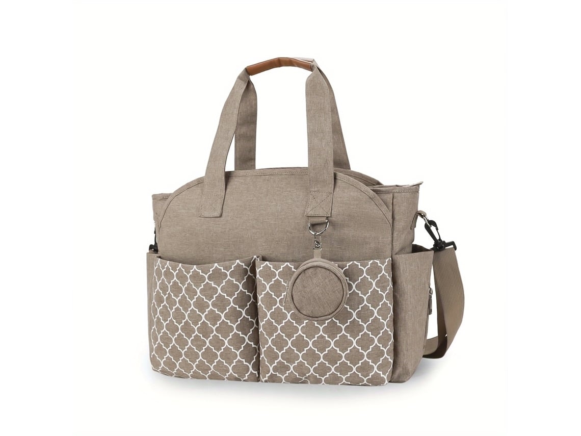 Mochila De Maternidade, Bolsa De Ombro Portátil, Bolsa Para Fraldas, Bolsa De Mão/ombro Com Estampado Geométrico Fofo Para Mães.