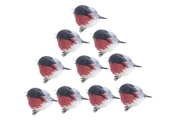 Laxiscreed Pack De 10 Pássaros De Pluma Para Decoração Natal E Artesanato Festivo