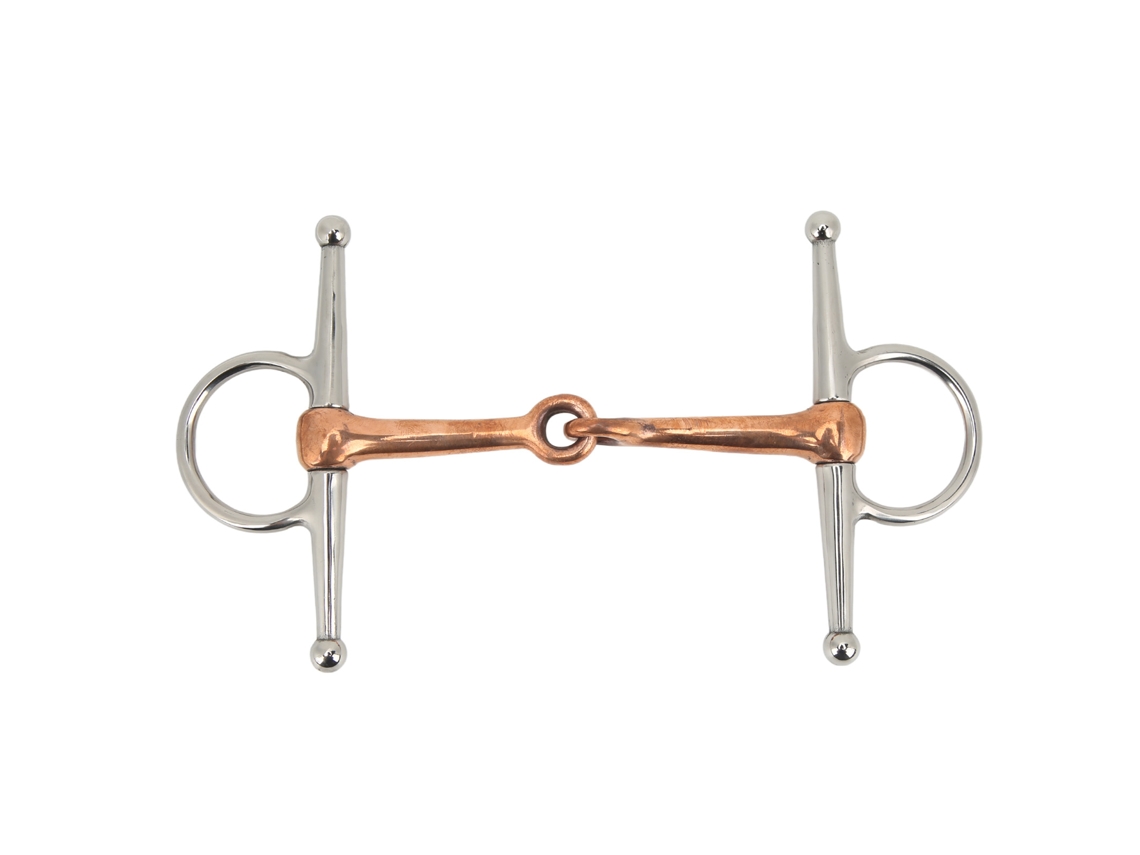 Bico Snaffle Cheek Completo Aço Inox 125mm Cavalo
