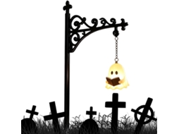 Luminária De Leitura Fantasma Led A Bateria Para O Halloween