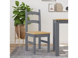 Vidaxl Cadeiras De Jantar 2 Pcs 40x46x99 Cm Pinho Maciço Cinzento