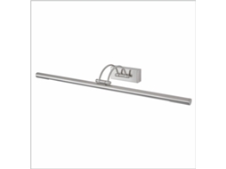 Aplique Led para Iluminação de Quadros Espelhos Murais 12W Tradicional Luz Quente 3000K Níquel Fosco Articulado e Giratório. 65Cm PAPUQ