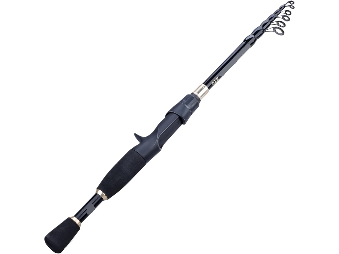 2,4 M Vara Pesca Telescópica Ultraleve Portátil Fibra Carbono Água