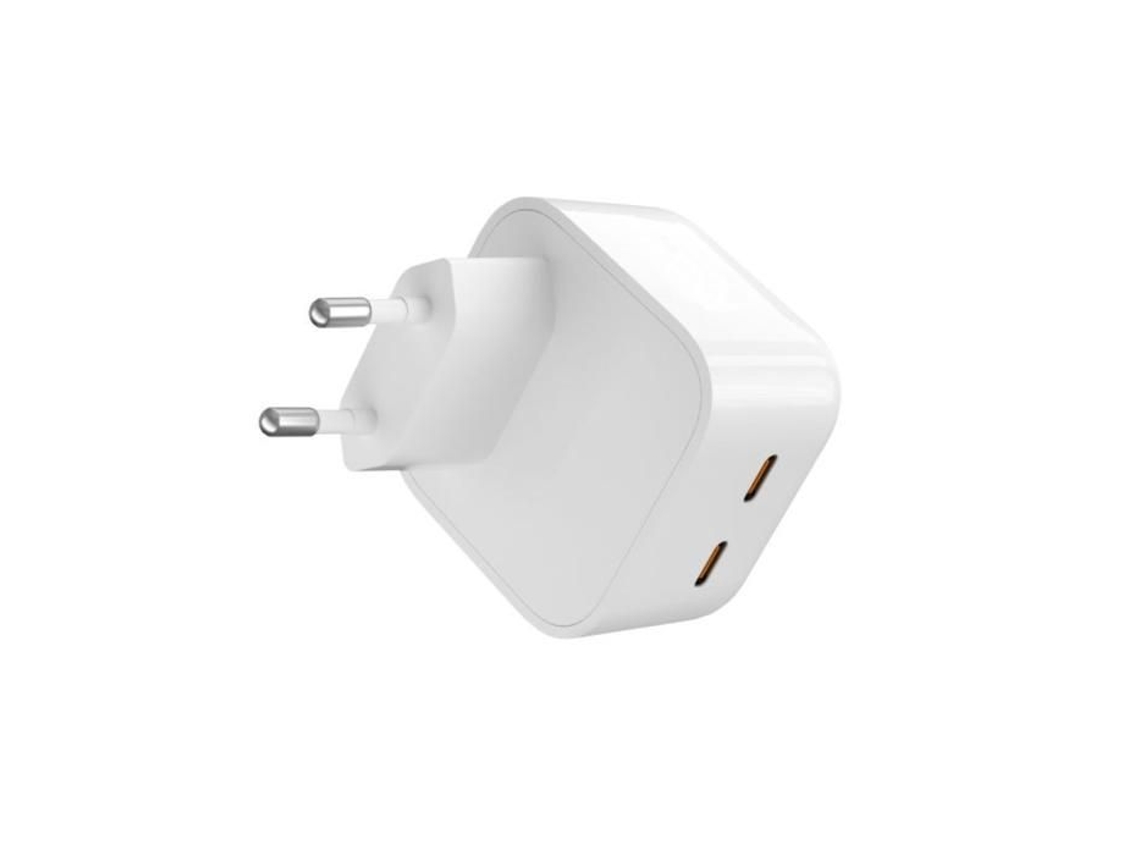 Carregador De Parede Usb Com 2 Portas, Carregamento Rápido 35w, Adaptador De Tomada