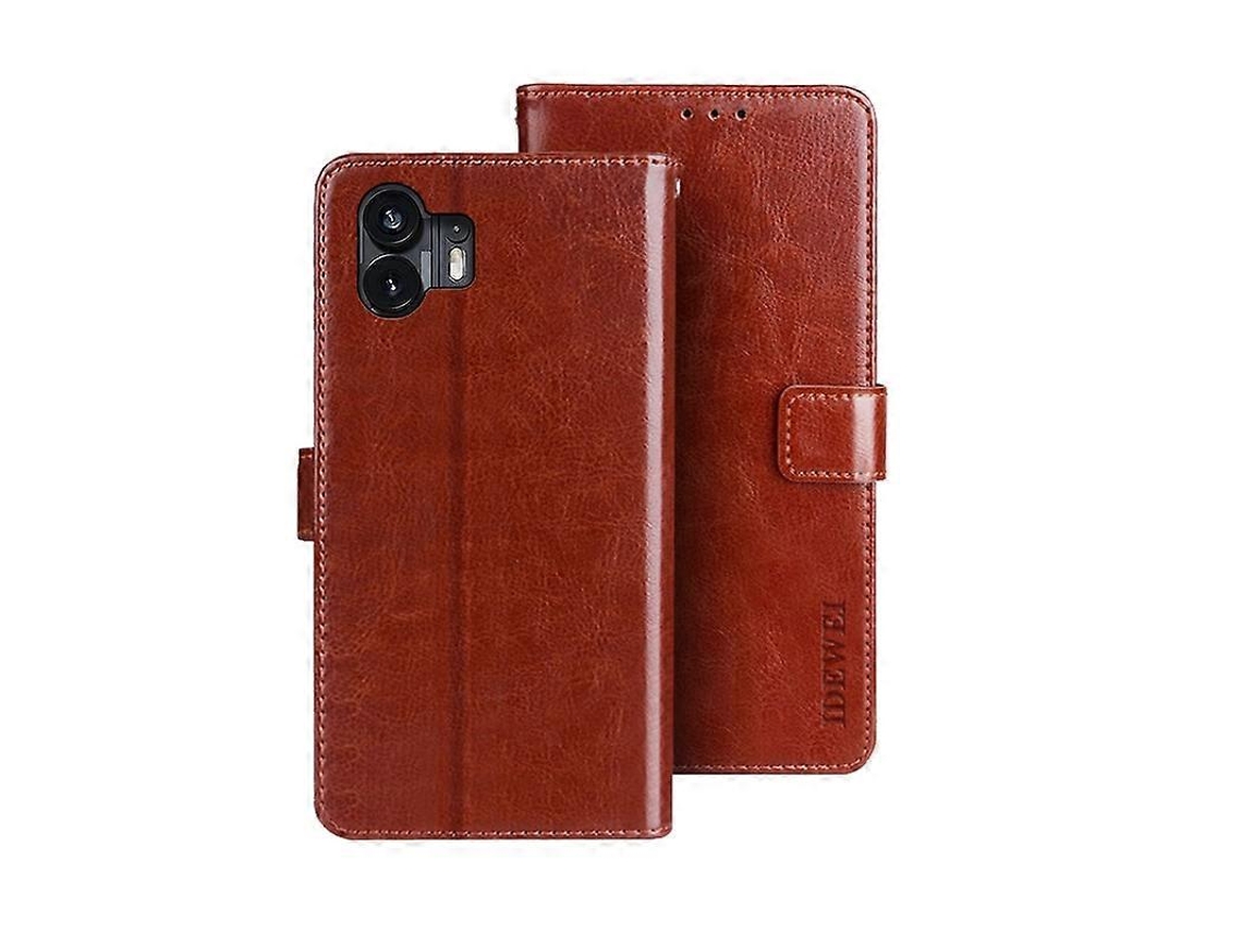 Capa Para Celular Idewei Crazy Horse Texture Leather Com Suporte Para Nothing Phone 2