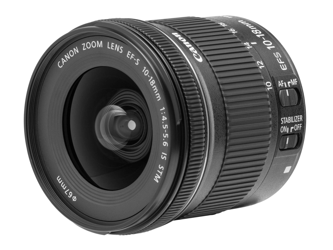 Objetiva CANON EF-S 10-18MM 4.5-5.6 IS STM (Encaixe: Canon EF-S - Abertura: f22-29 - f/4.5-5.6)