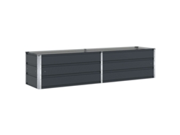 Conjunto 1 Floreira Vidaxl Antracite Aço (195 X 50 X 45 Cm)