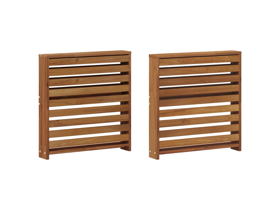 Vidaxl Braços 2 Pcs Castanho 58,5 X 10 X 61 Cm Madeira Processada
