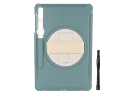 2026zentro-capa De Proteção Para Tablet Galaxy Com Pulseira E Suporte, Três Camadas, Verde Esmeralda, Compatível Com S9+x810 S7+ S7fe S8+