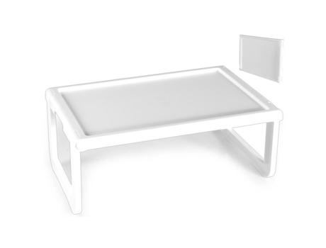 Mesa - Giganplast - Bandeja de Café da Manhã - Retangular - 43x29 cm - Melamina - Branca