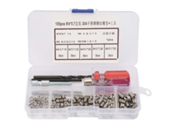 Kit de reparo de roscas com inserto de fio de aço inoxidável, 105 peças (m4*0,7)