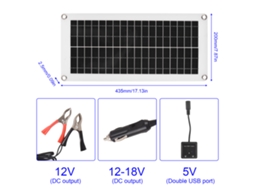 Painel Solar LAXISCREED 20w 12v com Controlador Pwm 60a