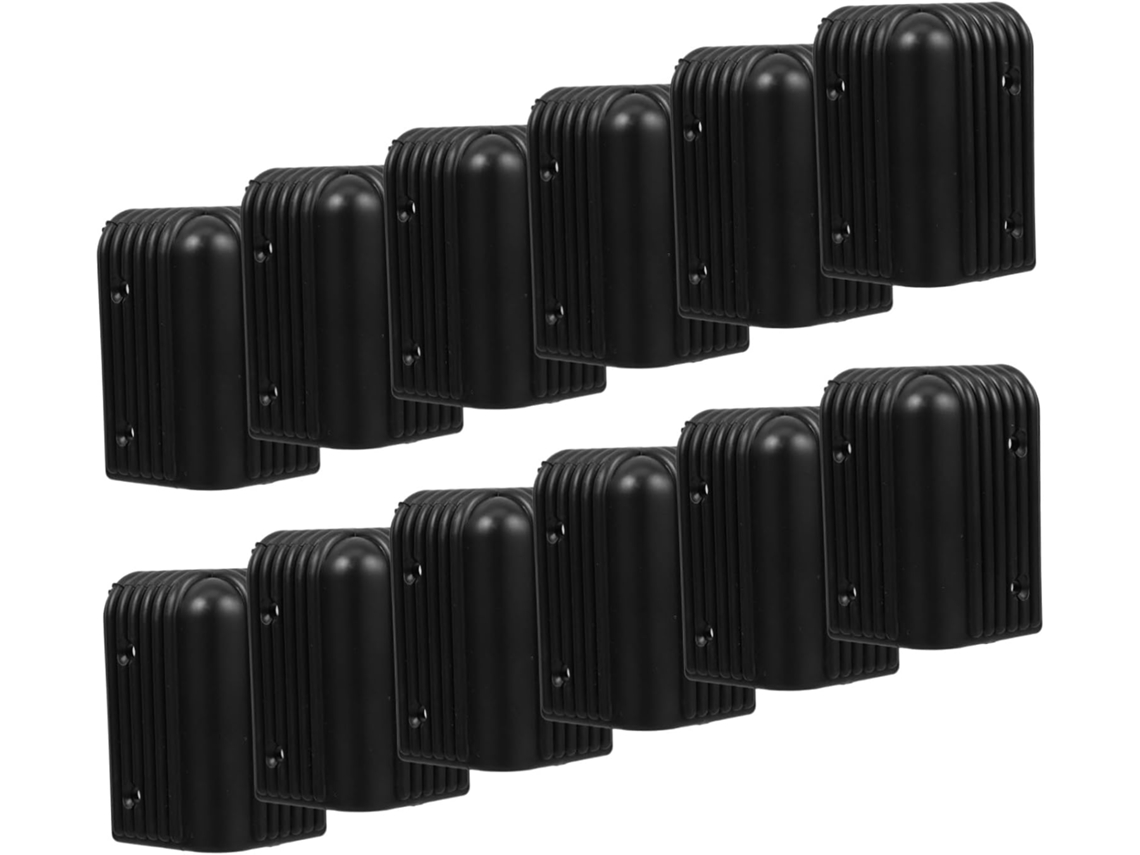 Conjunto De 12 Protetores Canto Para Alto Falantes, Em Plástico Preto Resistente, Ideais Para Móveis E Mesas Capas