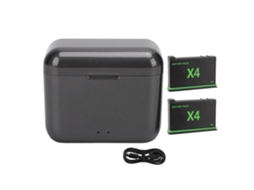 2pcs Action Camera Replacement Battery For X4 Professional Efficient 2500mah Replacement Battery Pack With Dual Battery Charger LAXISCREED