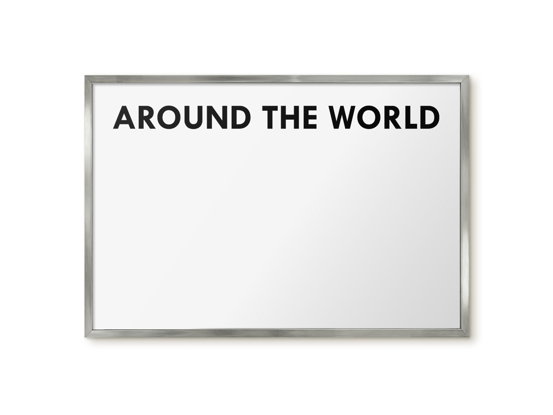 Magnetic Board Around The World For The Living Room Espelharte (60x40 Cm)