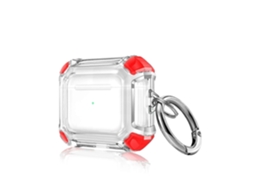 Película protetora transparente antichoque em policarbonato para iPhone e AirPods 3, bicolor, com alça para pendurar (verde menta). GIECY (unidade)