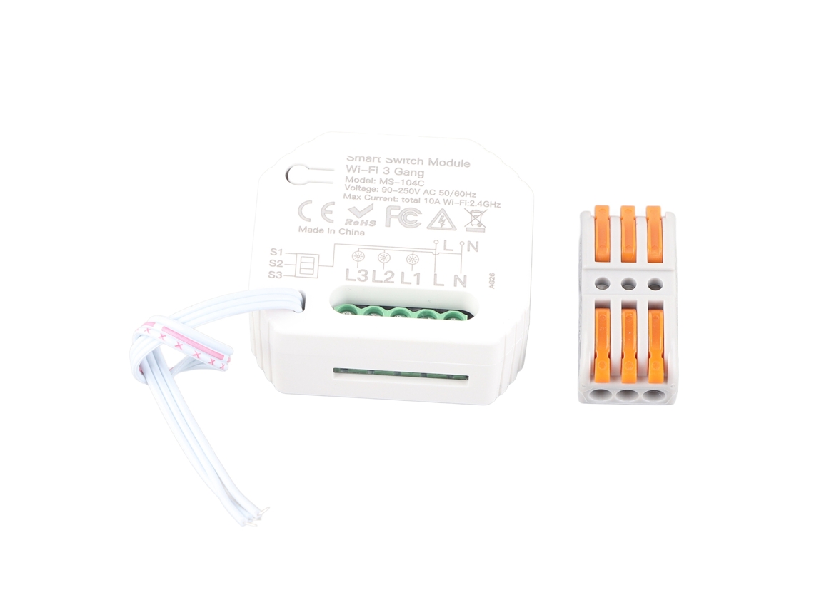 Módulo Interruptor Inteligente WiFi 3 Gang | S/MARCA