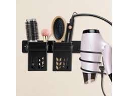 Suporte Para Secador De Cabelo, Parede Cabelo Com Prateleira Armazenamento, Banheiro, Quarto Ou Hotel.
