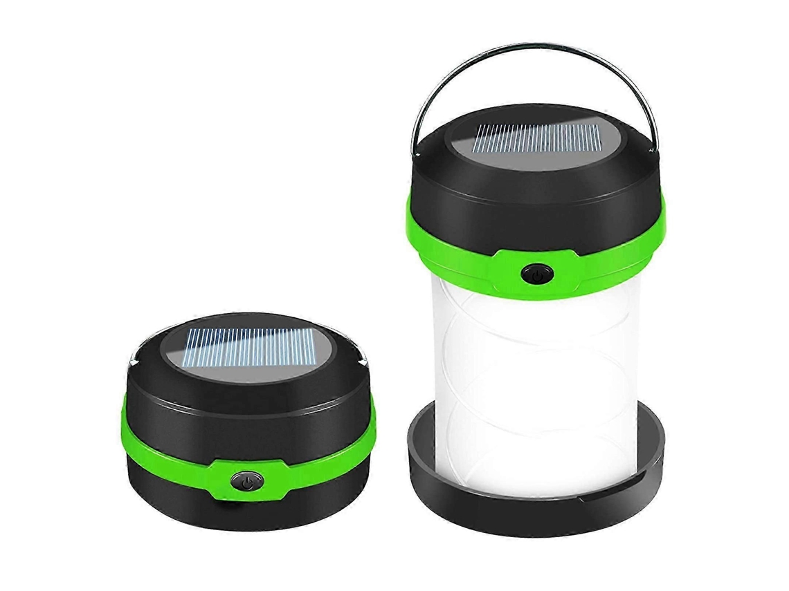 Lanterna De Acampamento Led Solar, Lanterna Portátil Recarregável Usb Para Caminhadas, Acampamentos, Caça, Verde Olysi Shop