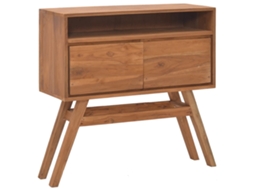 Vidaxl Mesa Consola 80x30x80 Cm Madeira De Teca Maciça