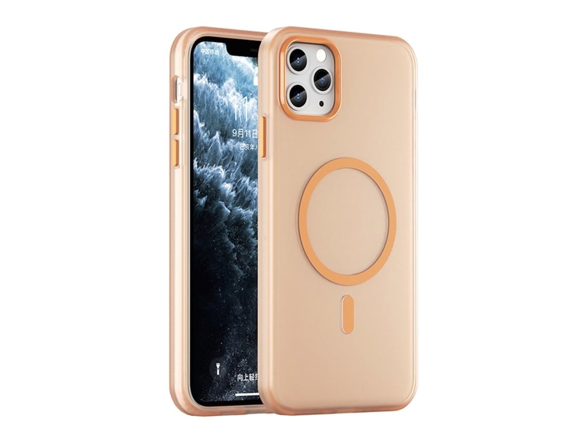 Capa Híbrida Translúcida Para Iphone 11 Pro Max - Tpu E Pc Com Magsafe | Fosca - Laranja