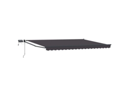 Vidaxl Toldo Retrátil Manual Com Leds Antracite 4 X 2 M