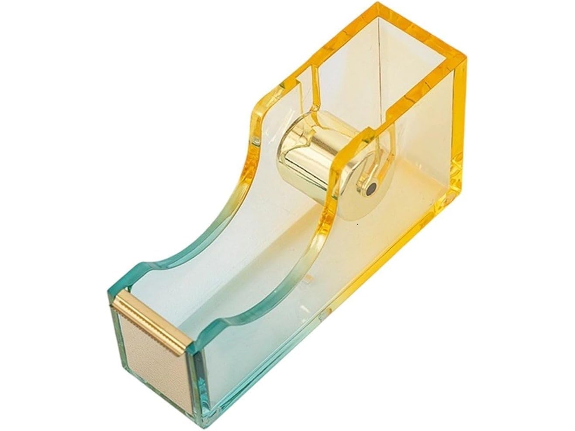 Dispensador de adesivo acrílico, dispensador de adesivo transparente para mesa, cortador de adesivo