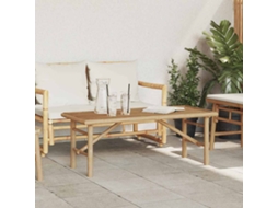 Vidaxl Mesa De Centro Castanho 110 X 50 X 43 Cm Bambu