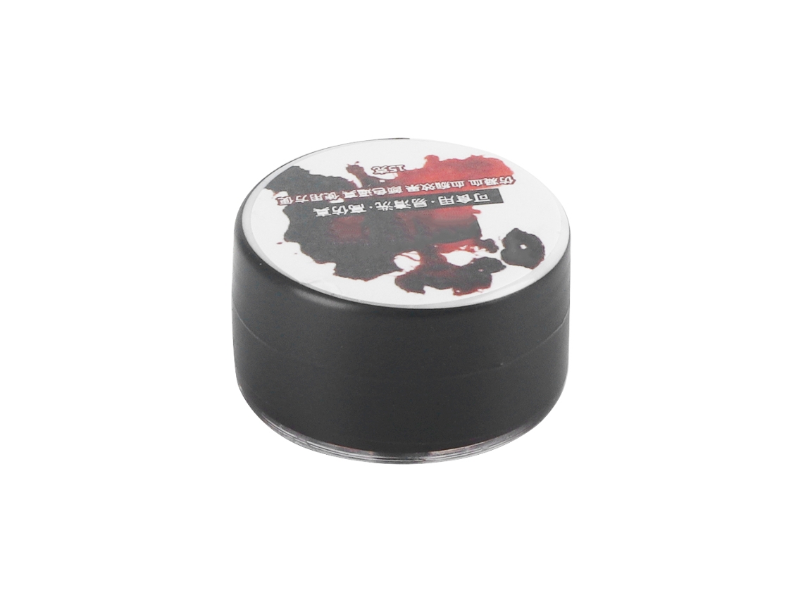 Pintura profissional para rosto e corpo com gel de sangue falso para cicatrizes de Halloween.