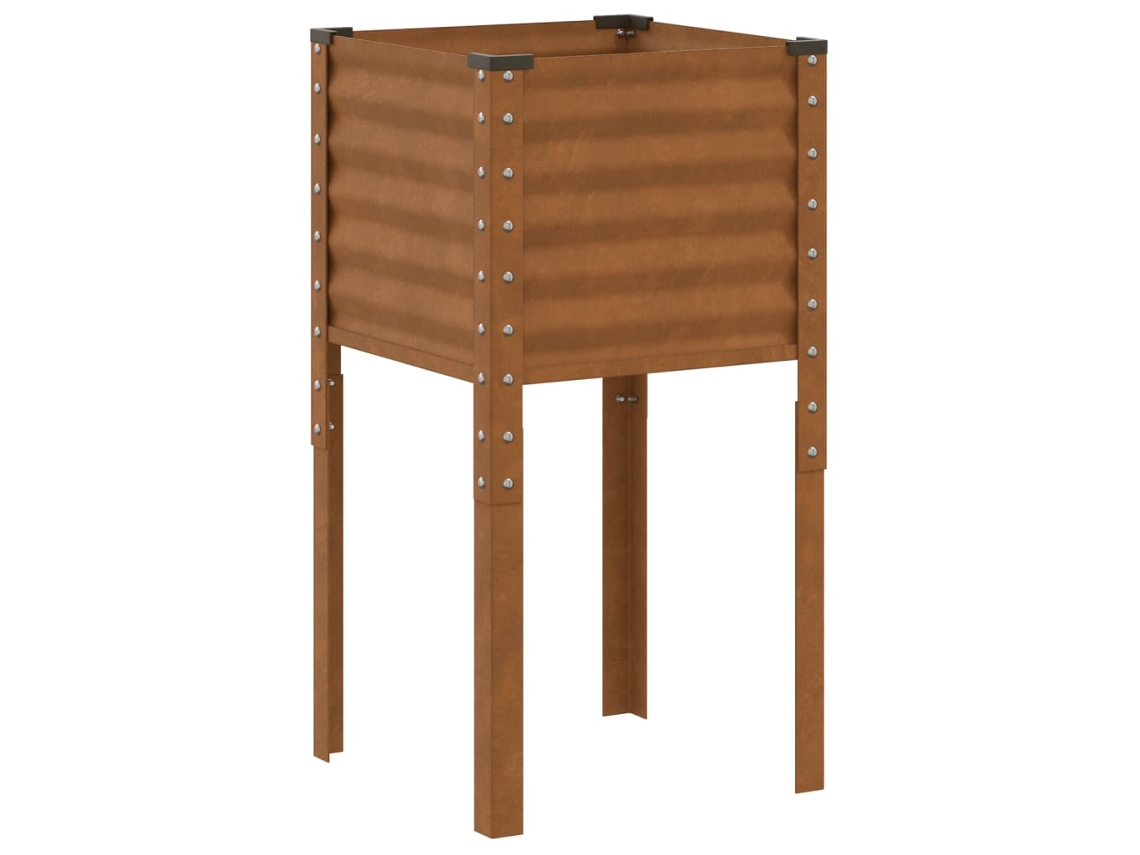 Garden Planter, Garden Planters Vidaxl Marrom Aço (45 X 45 X 88 Cm)