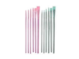 Conjunto De 12 Pincéis De Nylon Para Óleo Com Cabos De Madeira.