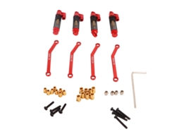 Mali amortecedor de Choque Rc com Vara de Tração Curva para Carro Crawler Fms Fcx24 1/18 1/24 Vermelho